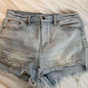 PISTOLA shorts - size 26Distressed Light Blue Denim Shorts